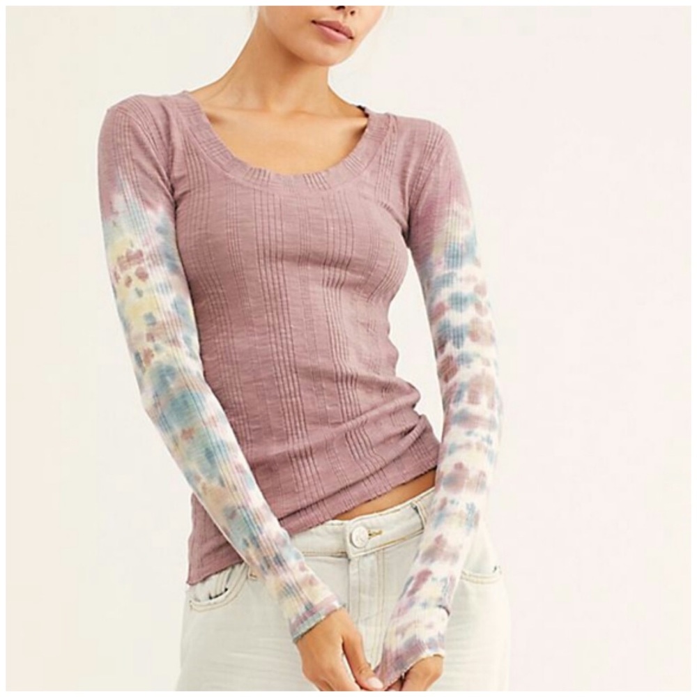 Free People Bug Sur Tee Long Sleeves Size Medium - Picture 1 of 11